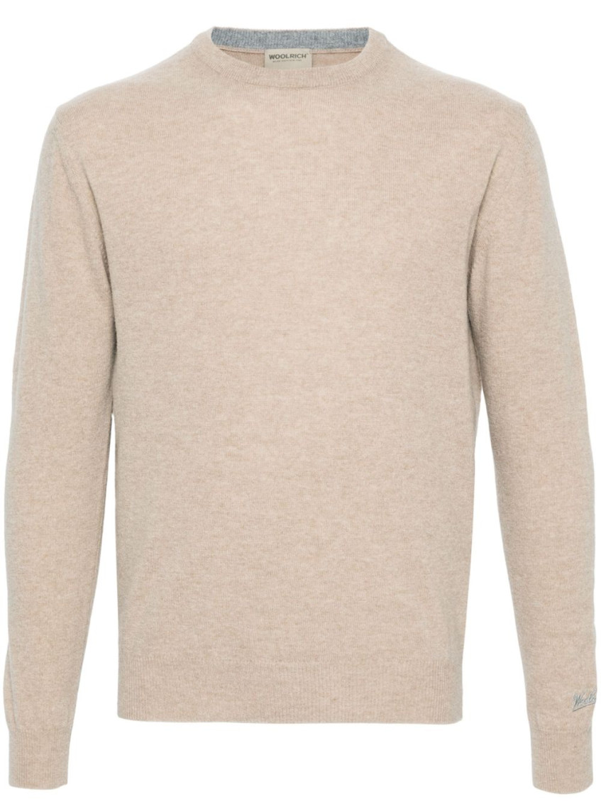 Woolrich Beige Wool Sweater In Nude