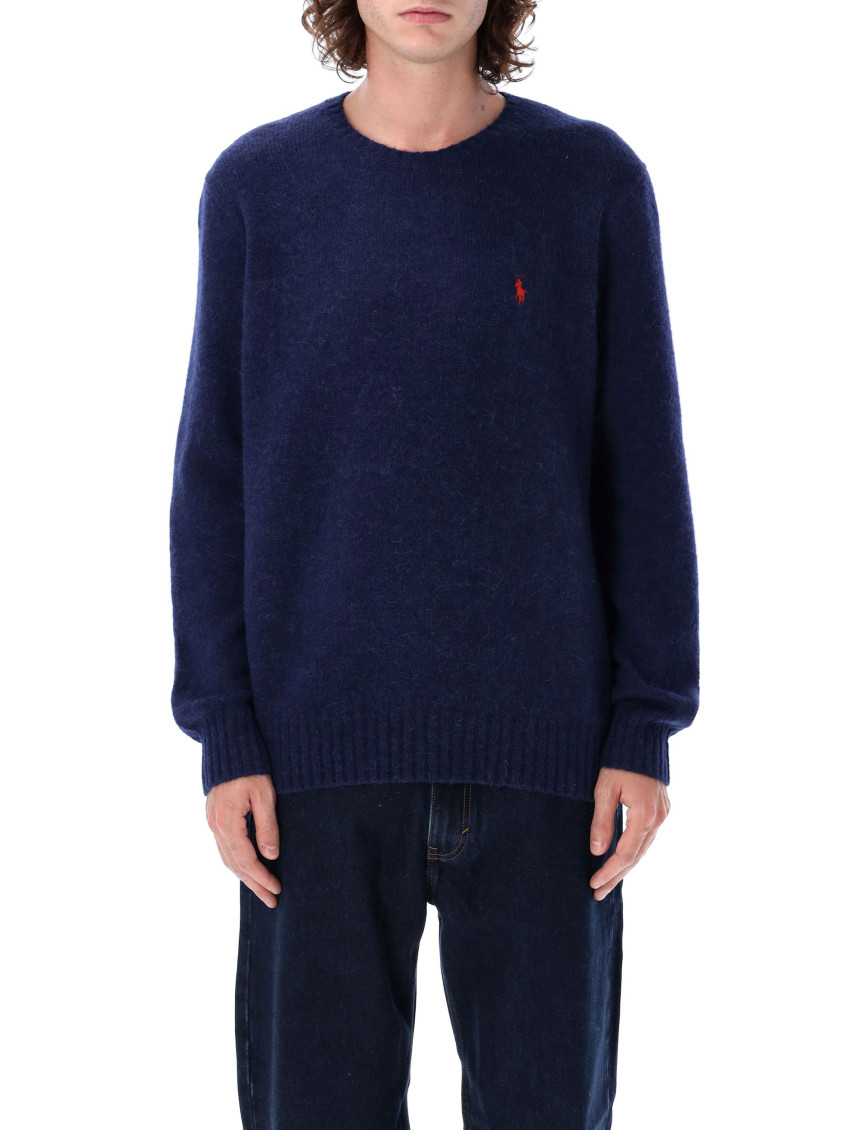 Ralph Lauren Blue Logo Sweater In Blue