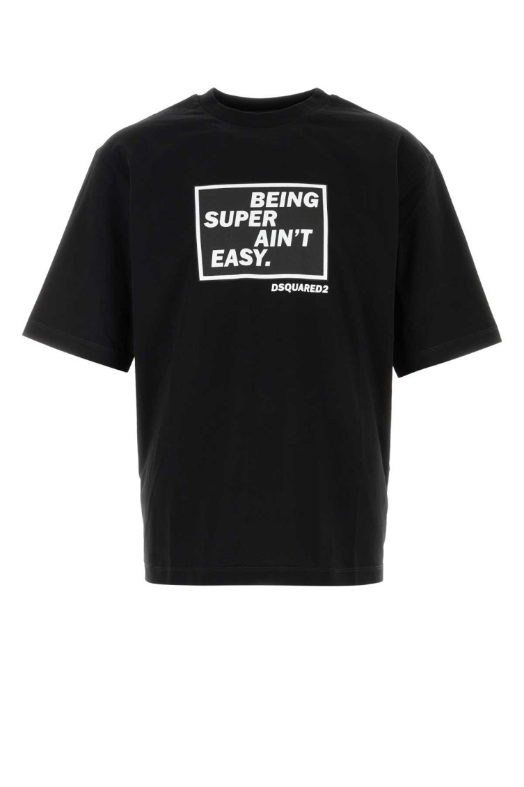 Dsquared2 Oversized Cotton T-shirt Featuring Graphic Design In Multi