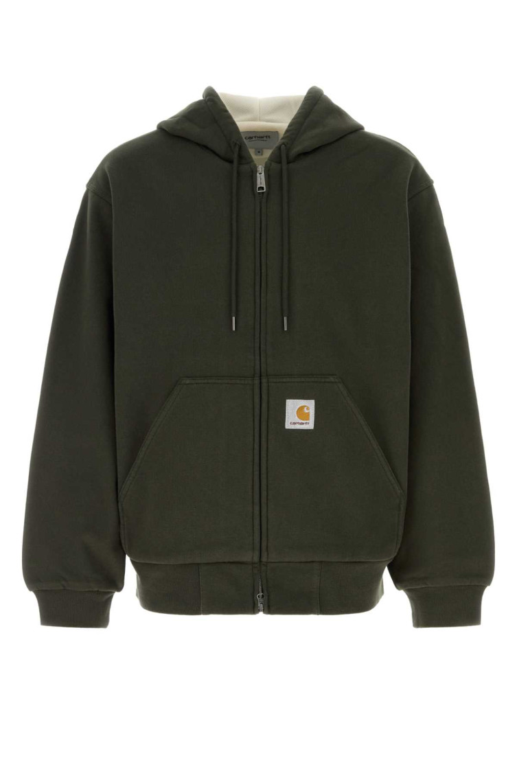 Carhartt Active Hooded Sweat Jacket With Kangaroo Pocket In Animal Print