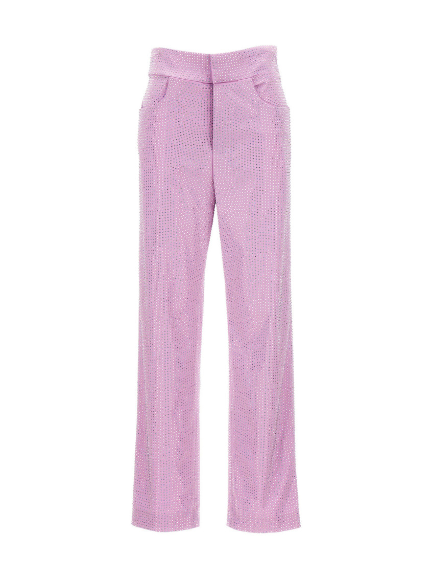 Giuseppe Di Morabito Wide-leg Pants With Crystals In Light Pink