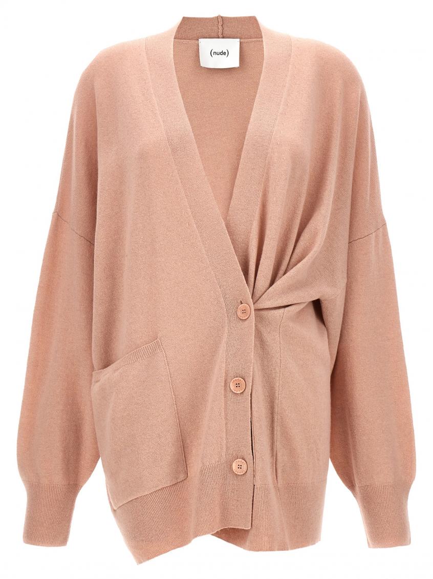 Nude Oversize Cardigan In Beige