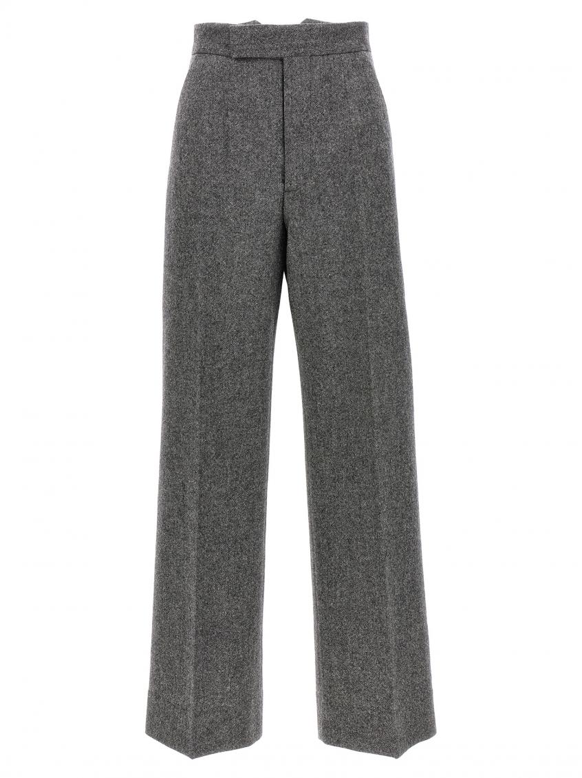 Vivienne Westwood Tailored Straight Wool Pants In Grey
