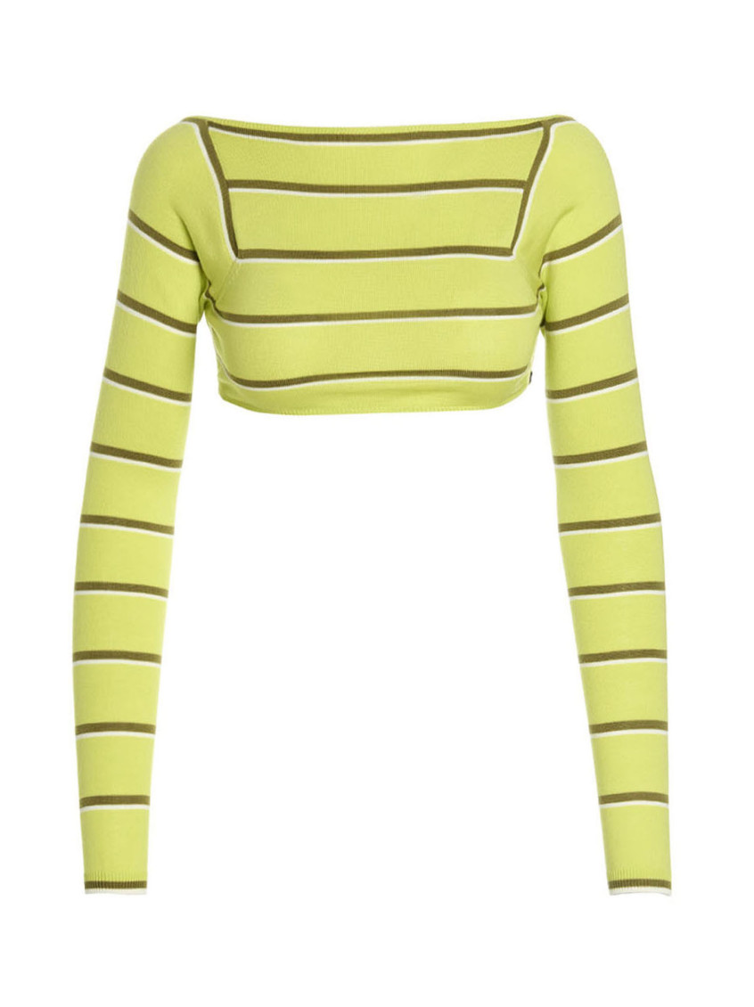 Pucci Woman Top Lime Green Size M Wool, Silk In Green