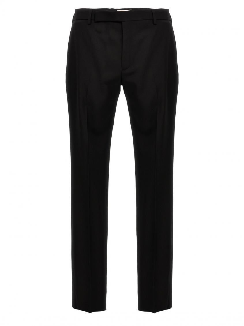 Saint Laurent Black Wool Trousers In Black