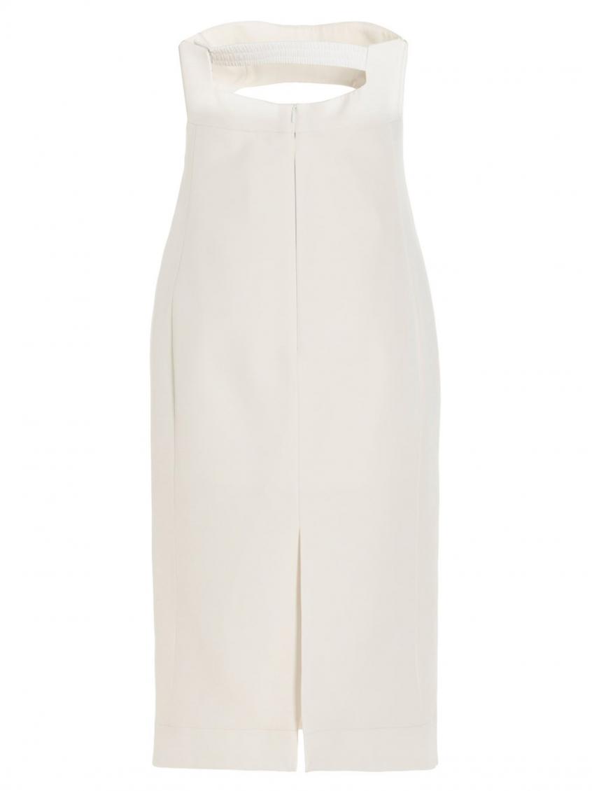 Saint Laurent White Cut-out Midi Dress for Women Online USA