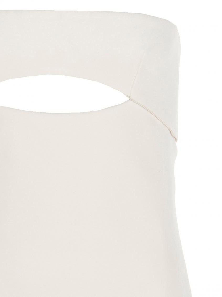 Saint Laurent White Cut-out Midi Dress for Women Online USA