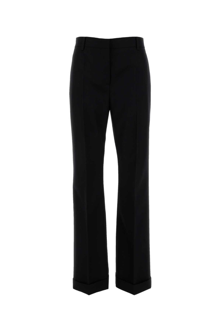 Prada Black Gabardine Pant In Black