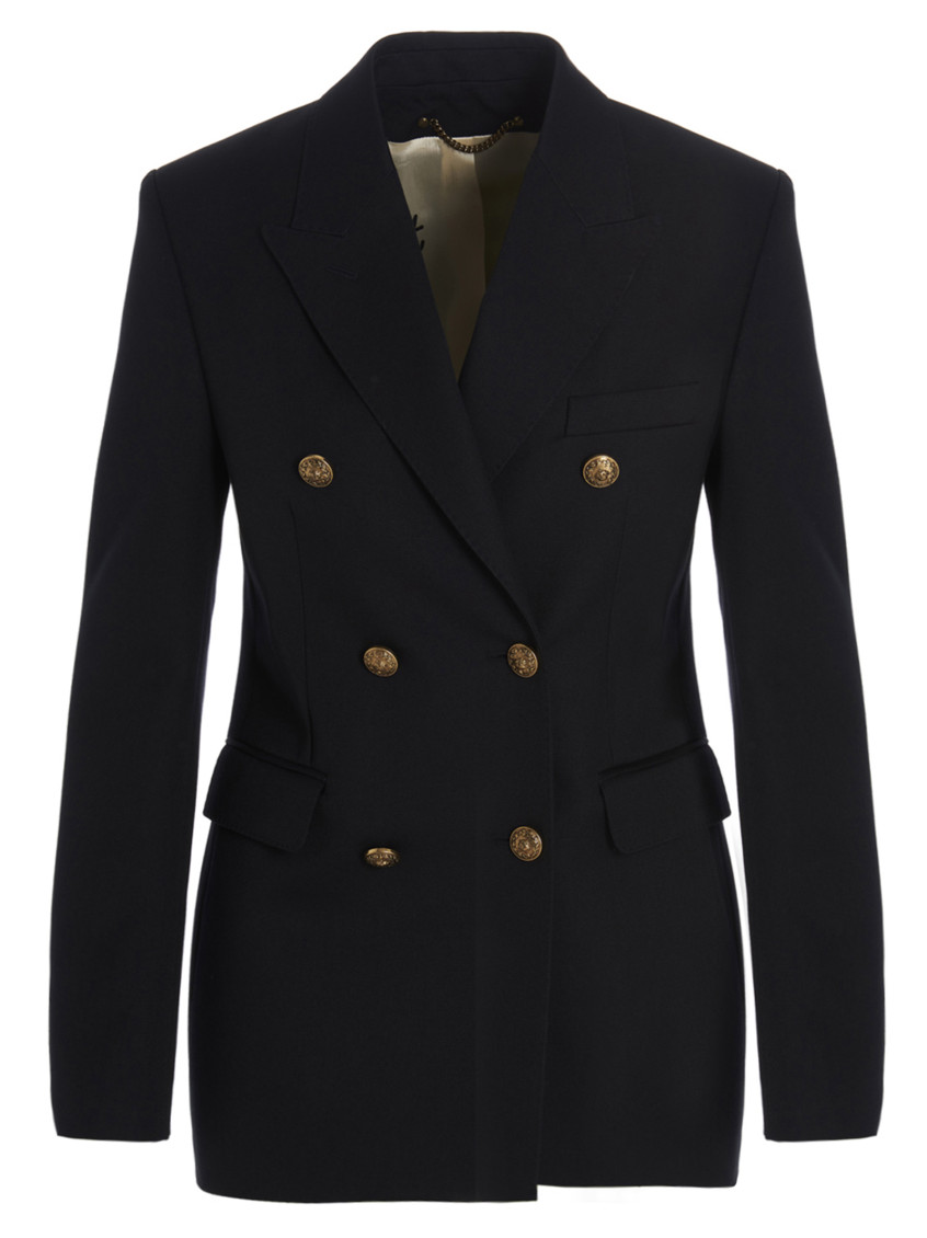 Golden Goose Women Double Breast Blazer Jacket In Blue