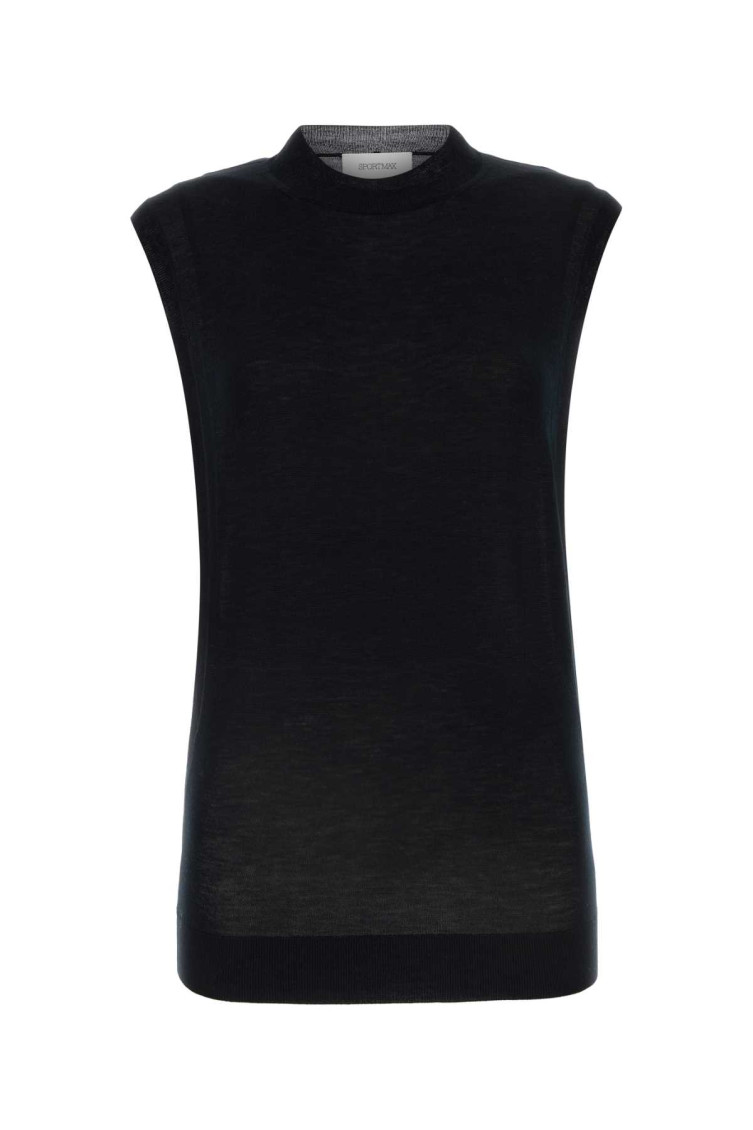 Sportmax Wool Blend Odissea Top In Black