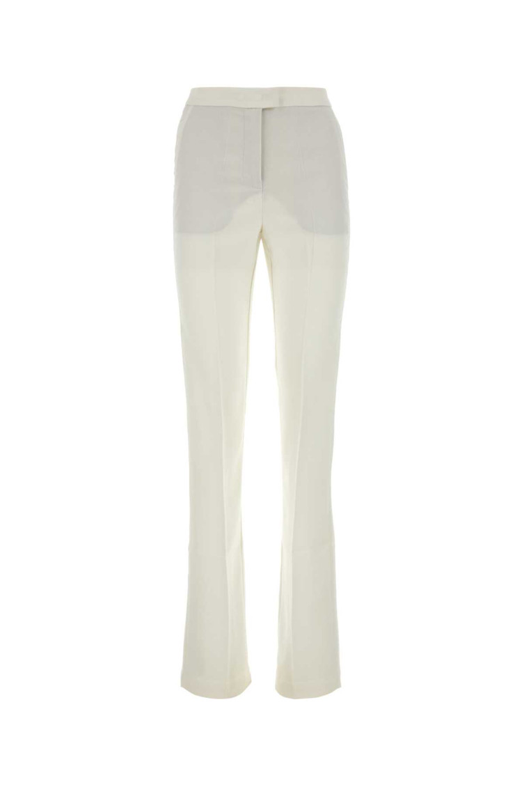 The Andamane Pleated High-waisted Straight Leg Trousers In White