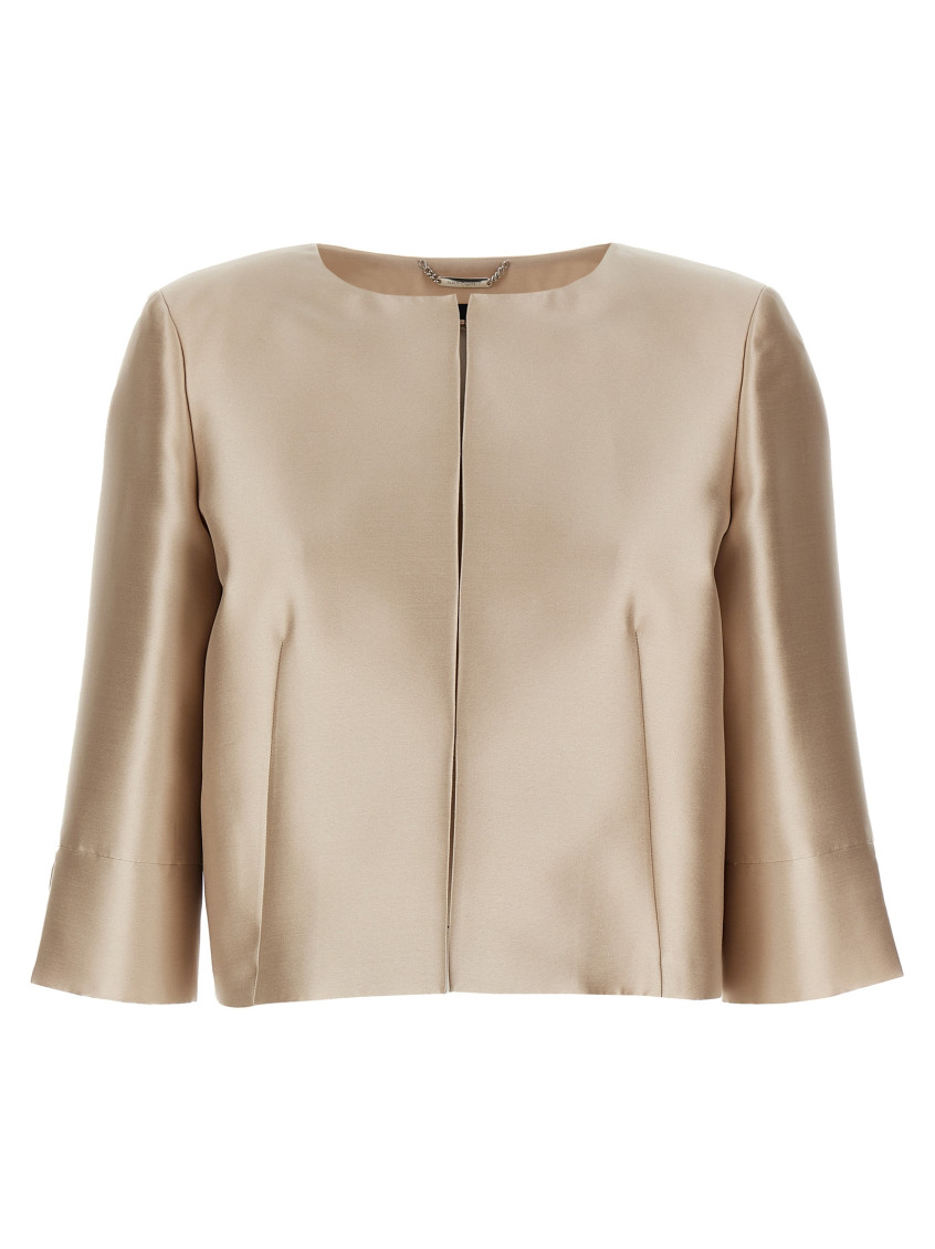 ALBERTA FERRETTI BEIGE MIKADO JACKET
