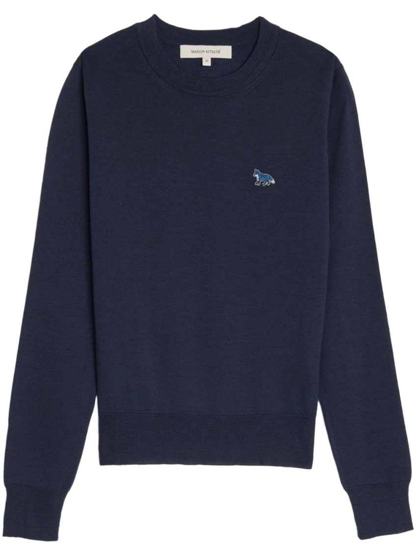 MAISON KITSUNÉ NAVY BLUE CREWNECK PULLOVER