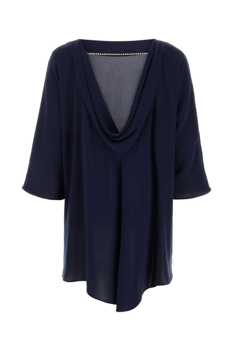 Tシャツ・カットソー Max Mara Midnight blue triacetate blend Ferro blouse Max Mara Midnight blue triacetate blend Ferro blouse for