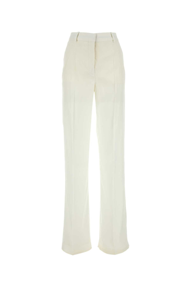 Stella Mccartney Wide-leg Viscose Pants For Women In White