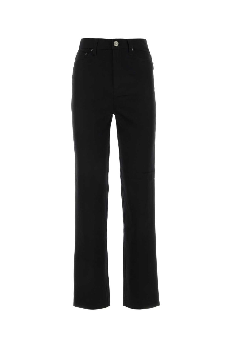 Rotate Birger Christensen Black Cotton Pant In Black