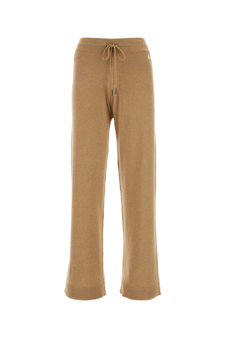 Woolrich Cashmere Blend Ribbed Trousers In Light Brown