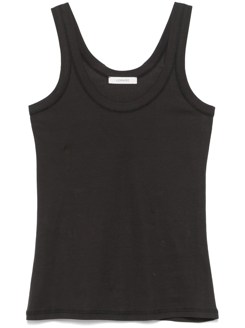 Lemaire Dark Grey Fine-ribbed Tank Top In Dark Grey