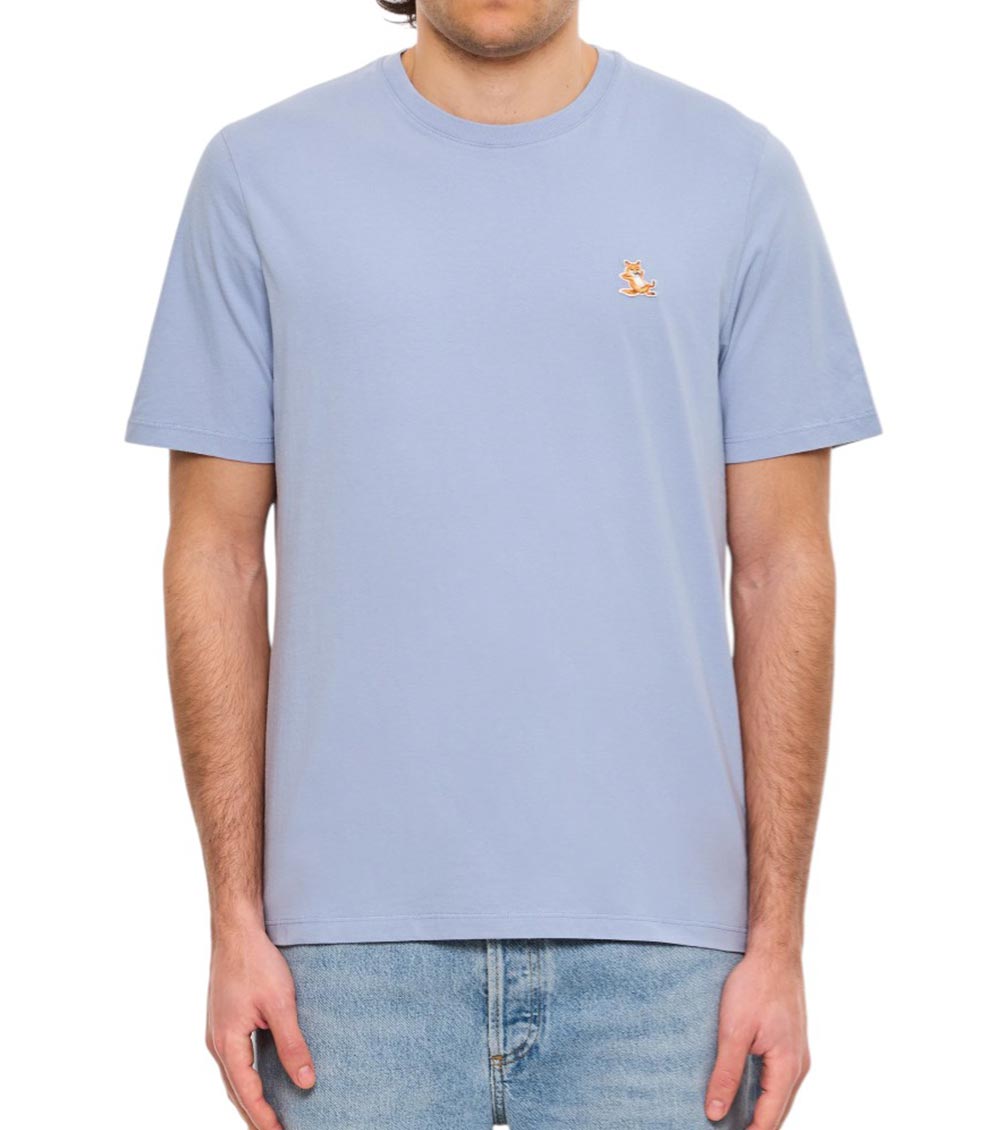 Maison Kitsuné Maison Kitsune Chillax Fox T Shirt In Blue
