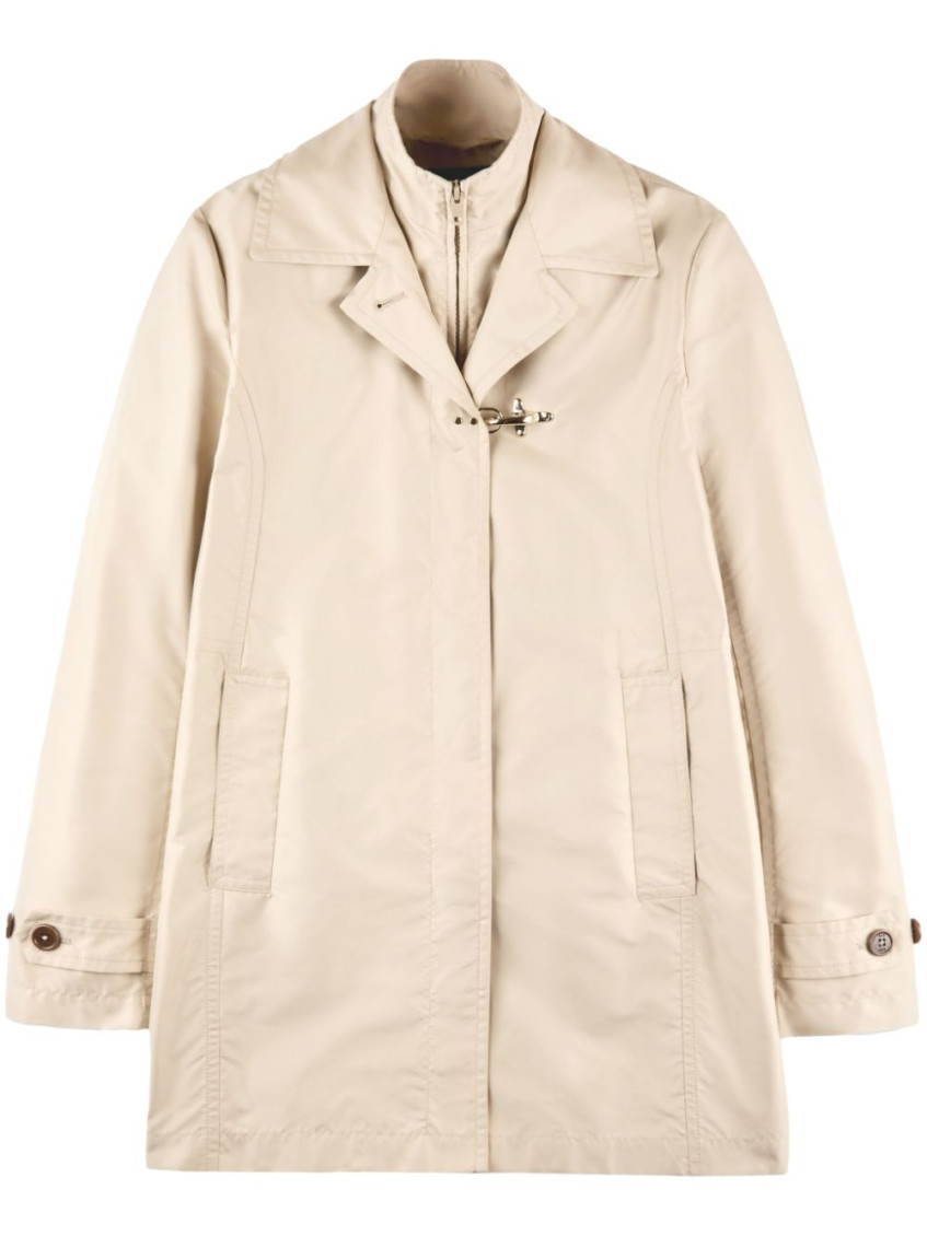 Fay Tailored Beige Jacket With Notched Collar In Beige