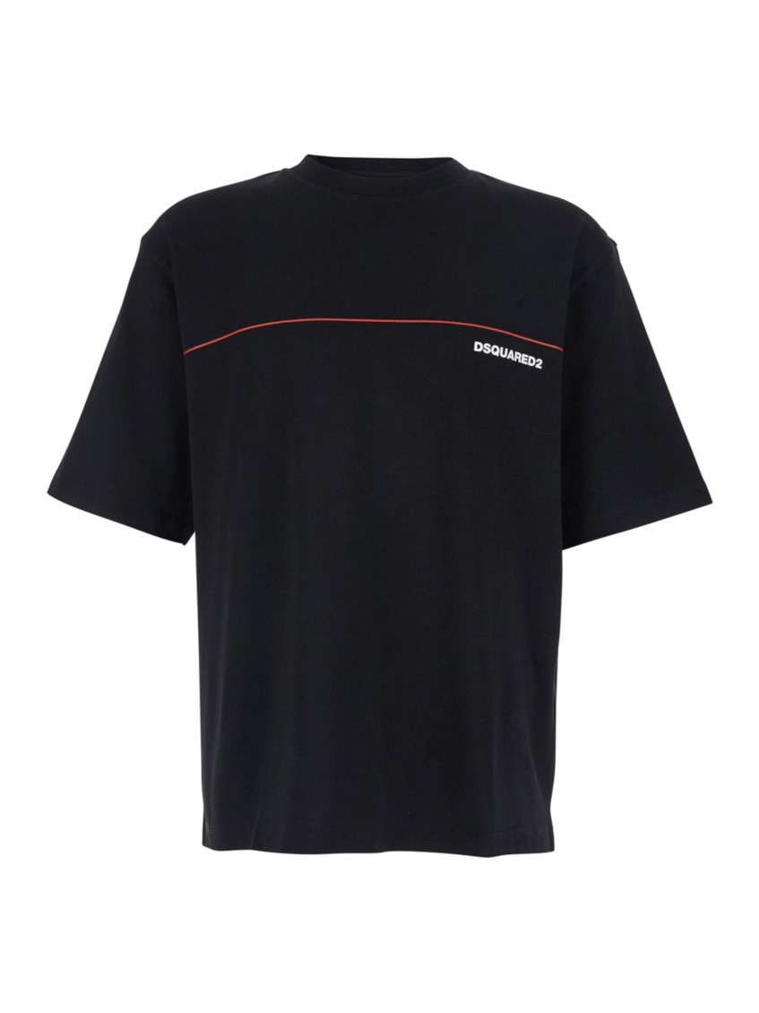 DSQUARED2 Tシャツ Dsquared2 Black Loose Fit T-Shirt for Men Online USA at Darveys.com