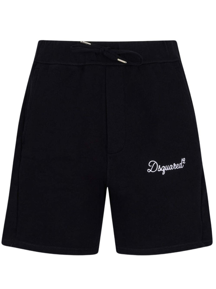 パンツ DSQUARED2 printed cotton Bermuda shorts Dsquared2 Black Cotton Bermuda Shorts for Men Online India at