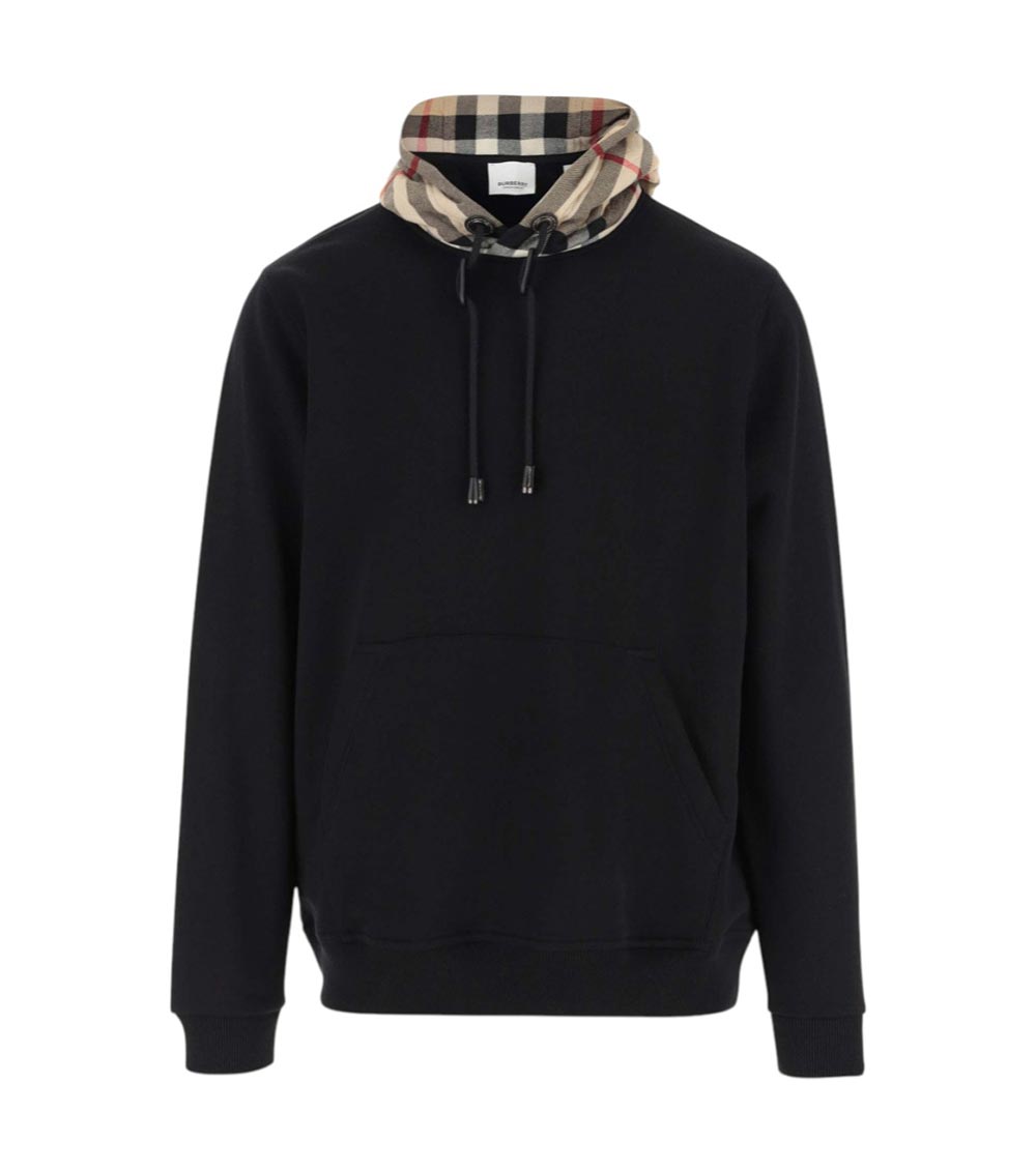 Burberry Iconic Check Pattern Hooded Cotton Top