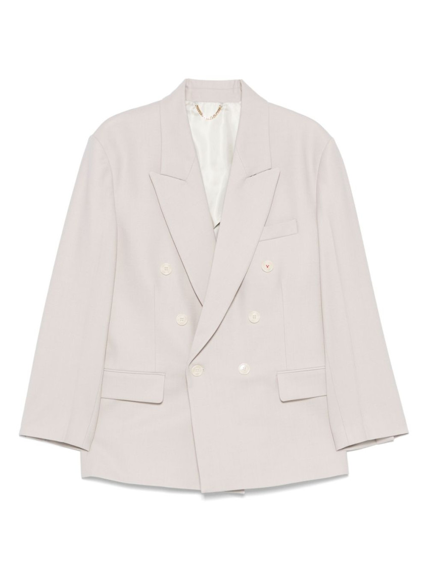 Victoria Beckham Pumice-coloured Double-breasted Jacket