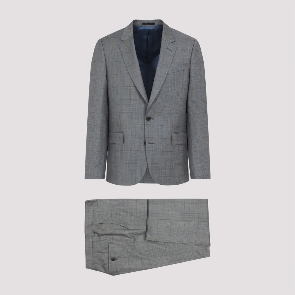 Paul Smith Grey Wool-blend Suit With Tailored Fit In Gray