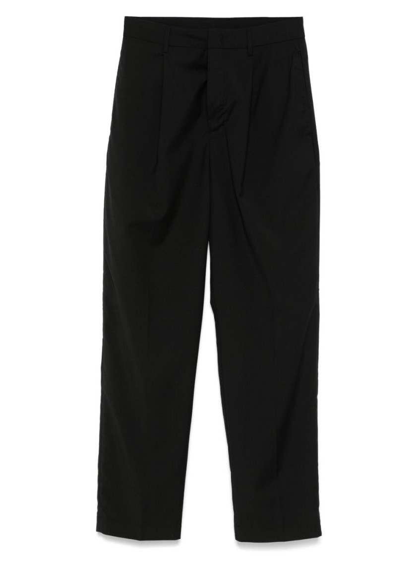 E 'clat Black Wool Trousers In Black