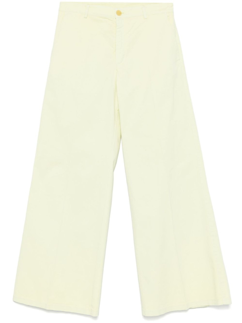 Forte Forte Cotton Wide-leg Trousers In Neutral