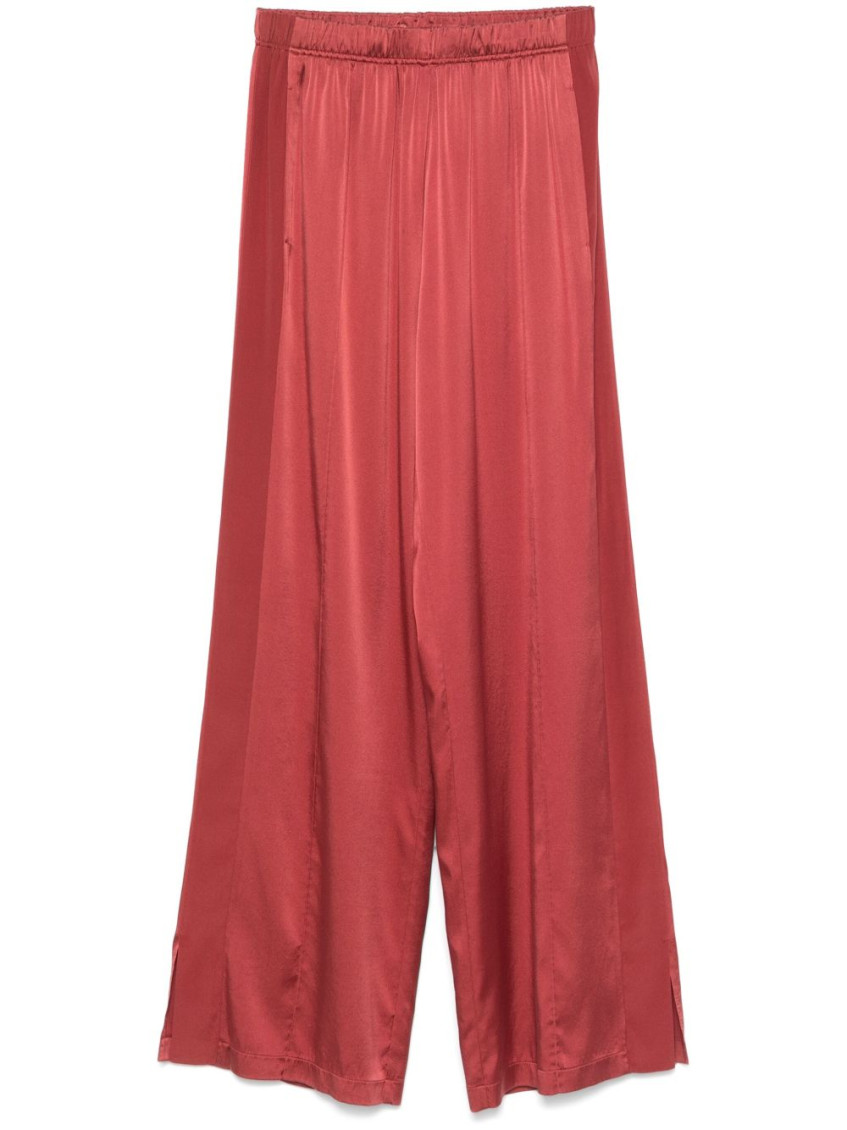 Forte Forte Silk Trousers With Elasticated Waistband And Wide Leg