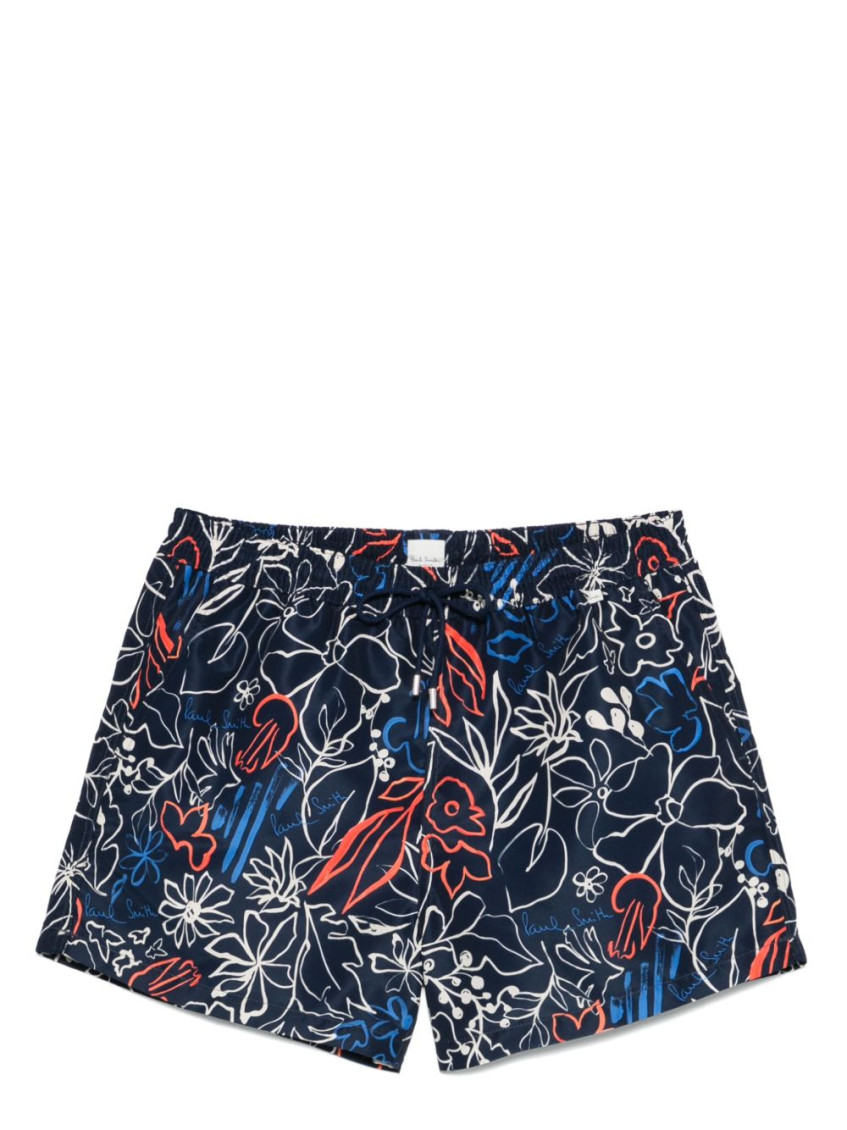 Paul Smith Men's Floral Print Swim Shorts