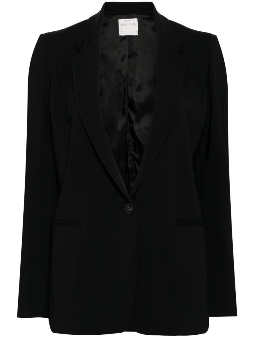 Forte Forte Tailored Single-breasted Blazer In Black