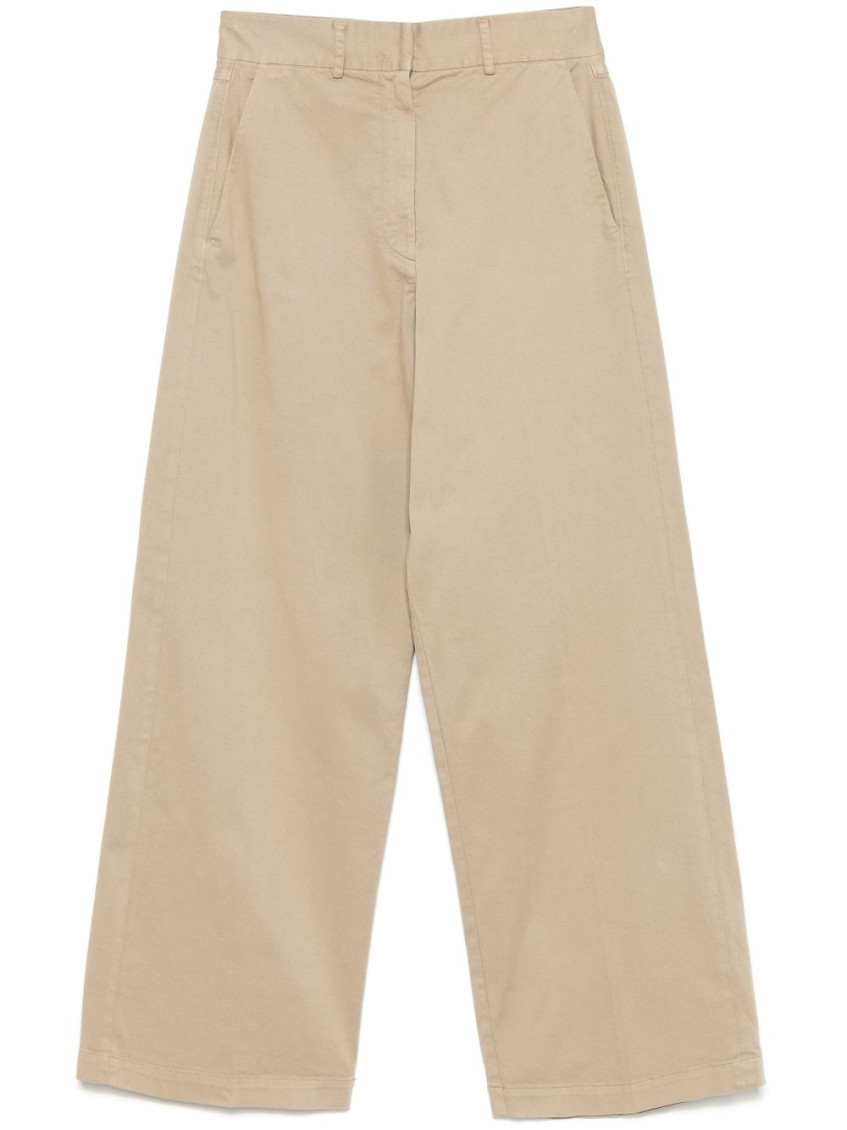 Forte Forte Cotton High Waisted Trousers In Pink