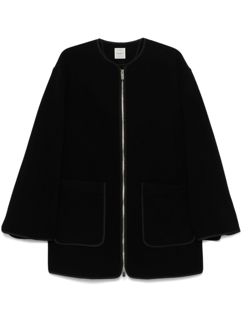 Totême Toteme Wool Zipped Jacket In Black