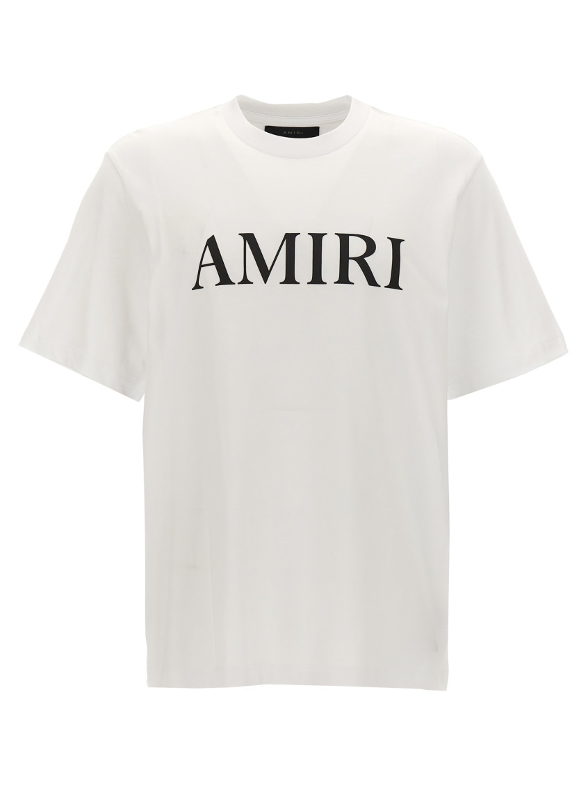 Amiri Cotton T-shirt With Front Logo Print In White
