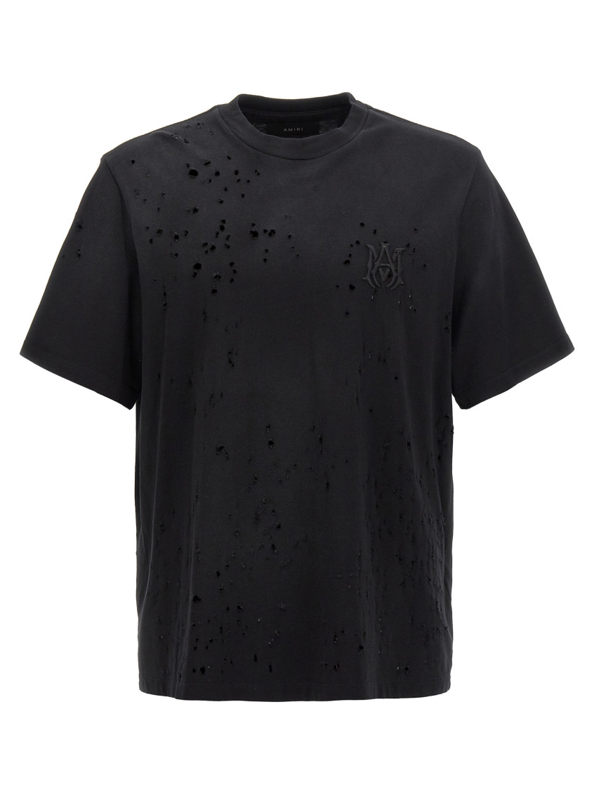 Amiri 'shotgun' Crew Neck T-shirt In Black