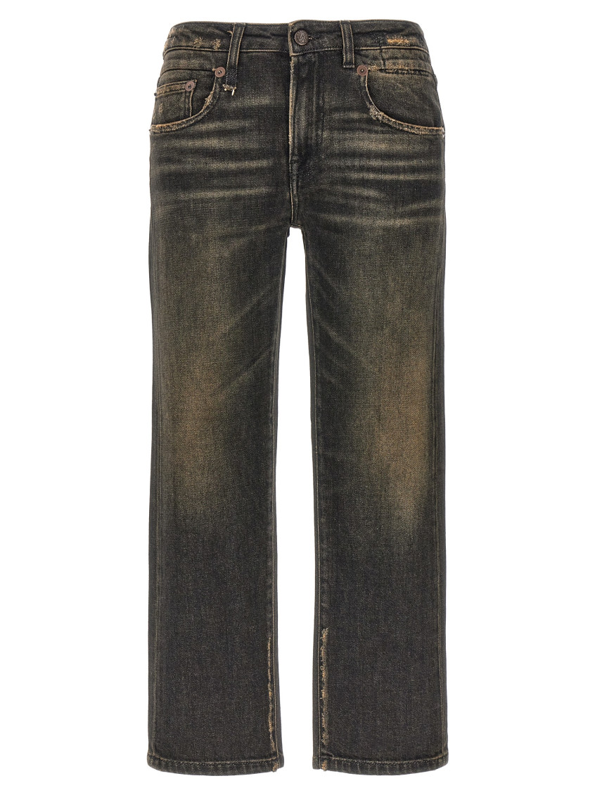 R13 Boy Straight Jeans In Black