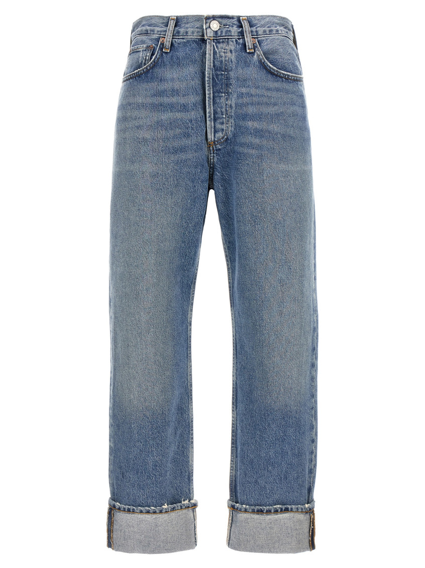 Agolde Ca Straight Low-waist Jeans By Fran In Blue