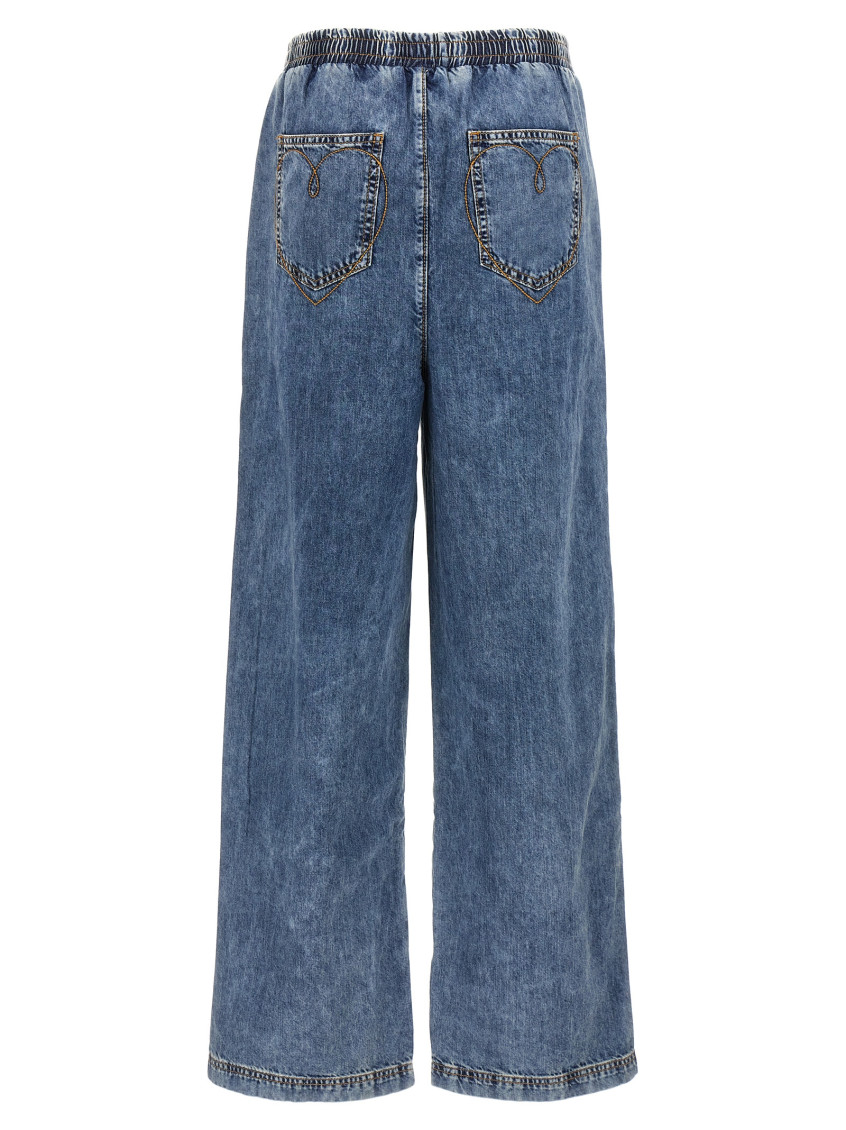 デニム・ジーパン MO5CH1NO JEANS Embroidery jeans Light Blue Moschino Light Blue Embroidery jeans for Women Online USA at