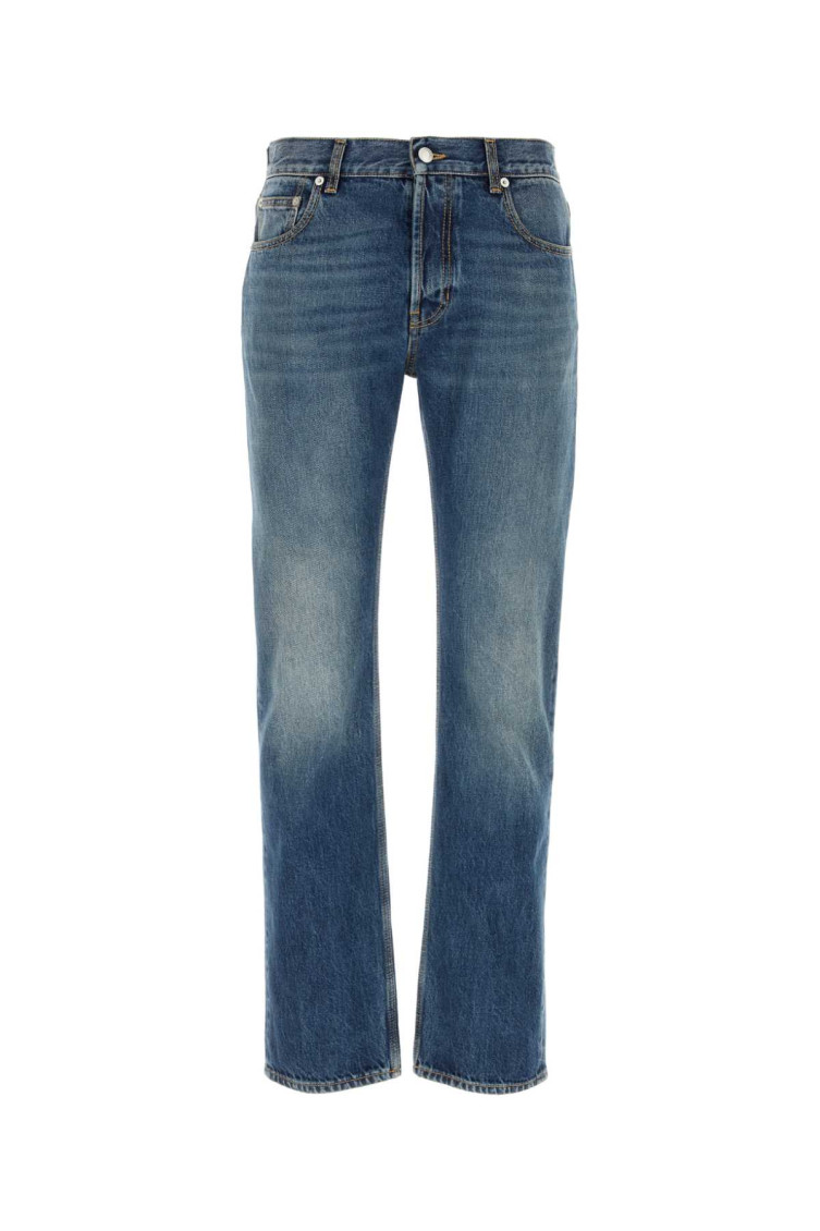 Alexander Mcqueen Alexander Mc Queen Jeans With Logo Detail In Blue