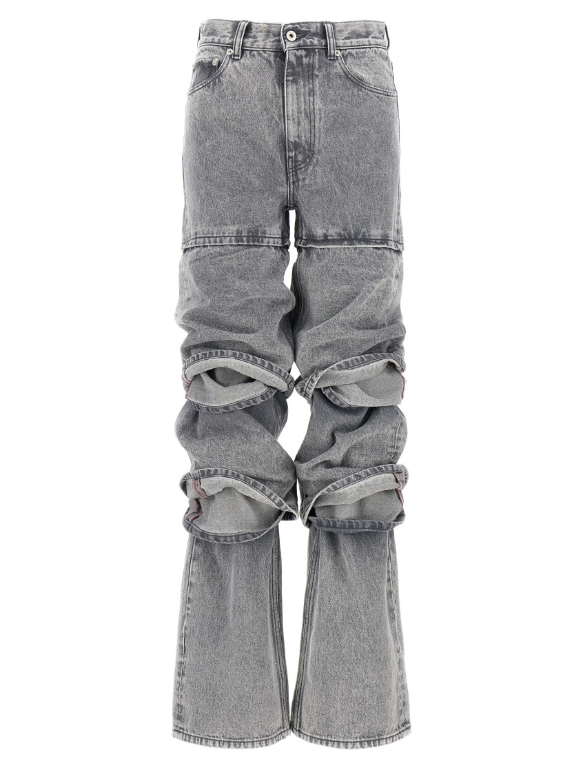 Shop Y/project Grey Multi Cuff Jeans