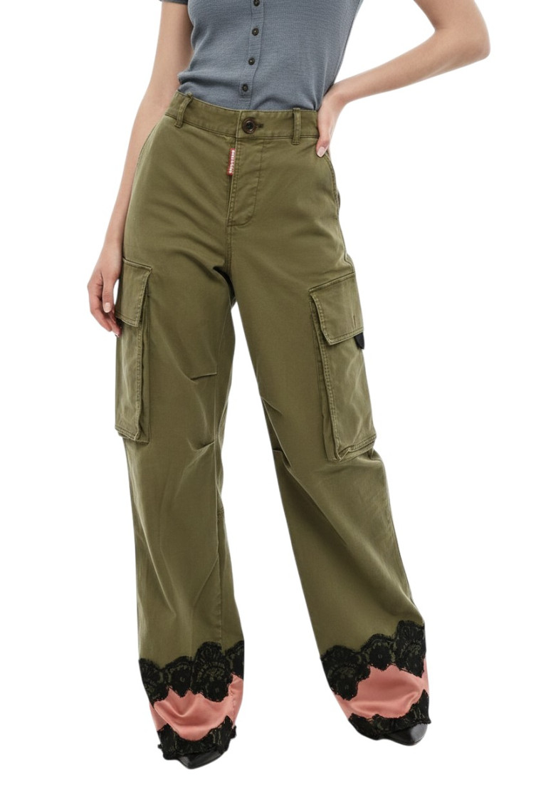 Dsquared2 Tief Sitzende Cargohose In Green