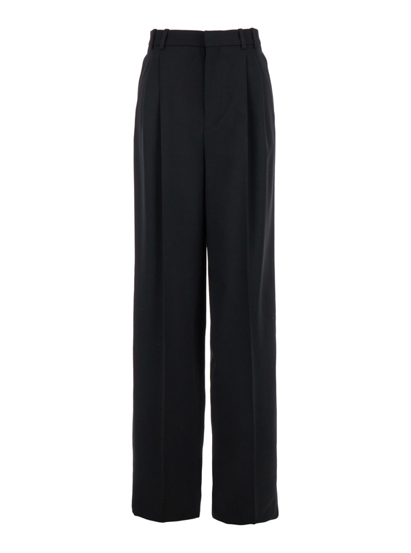 Saint Laurent Low-rise Bootcut Jeans In Black