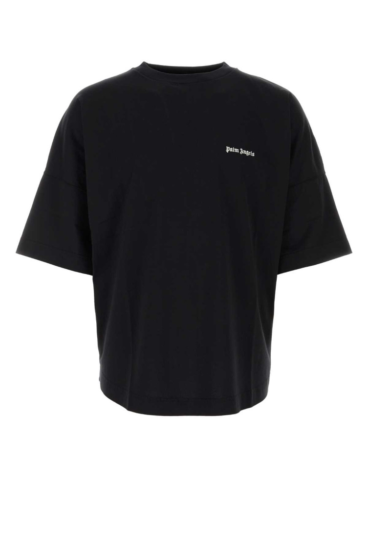 【関税&送料込】Palm Angels Black Cotton Oversize T-Shirt Palm Angels Black Cotton Oversize T-shirt for Men Online USA