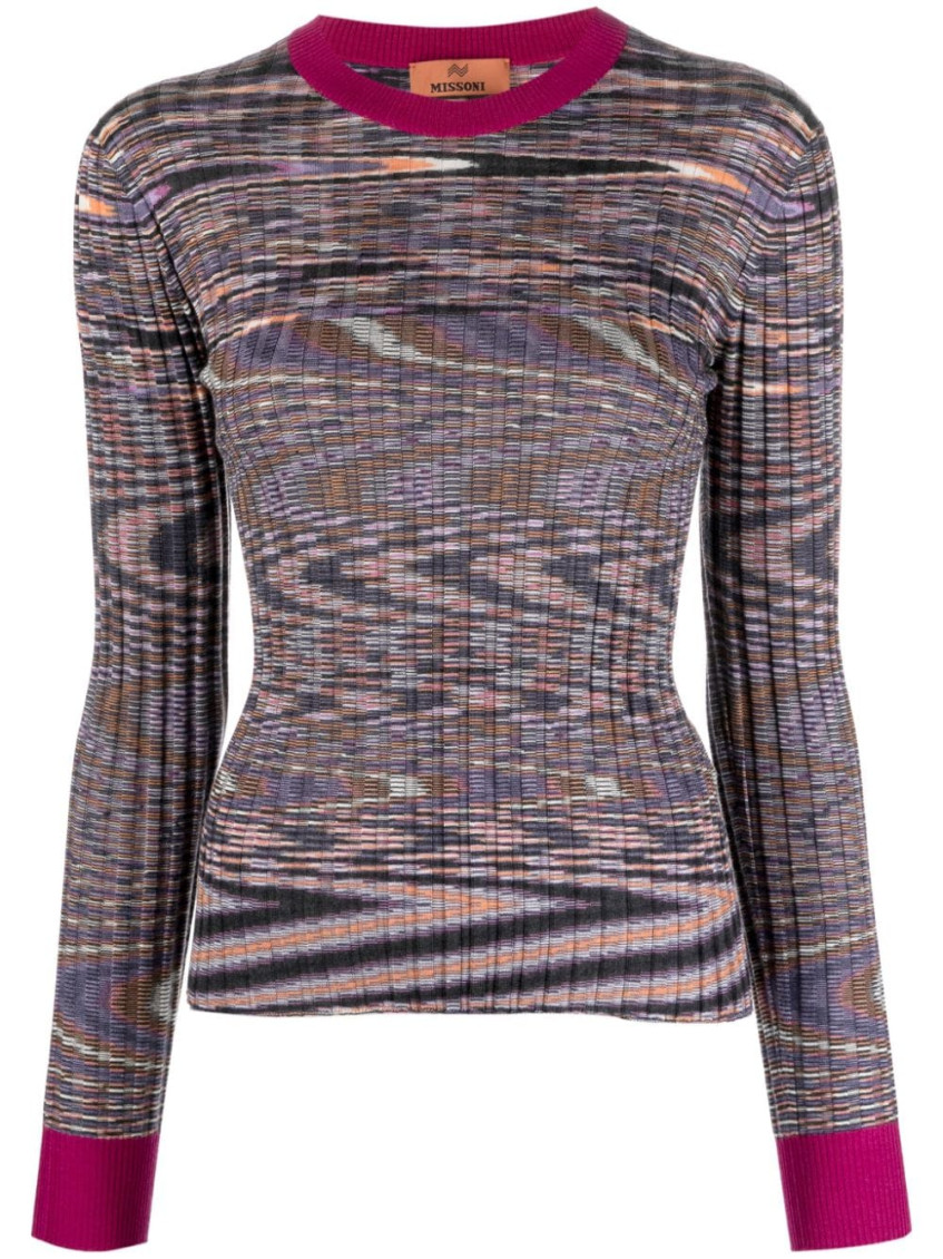 Missoni Abstract-pattern Cashmere-blend Jumper In Multicolor