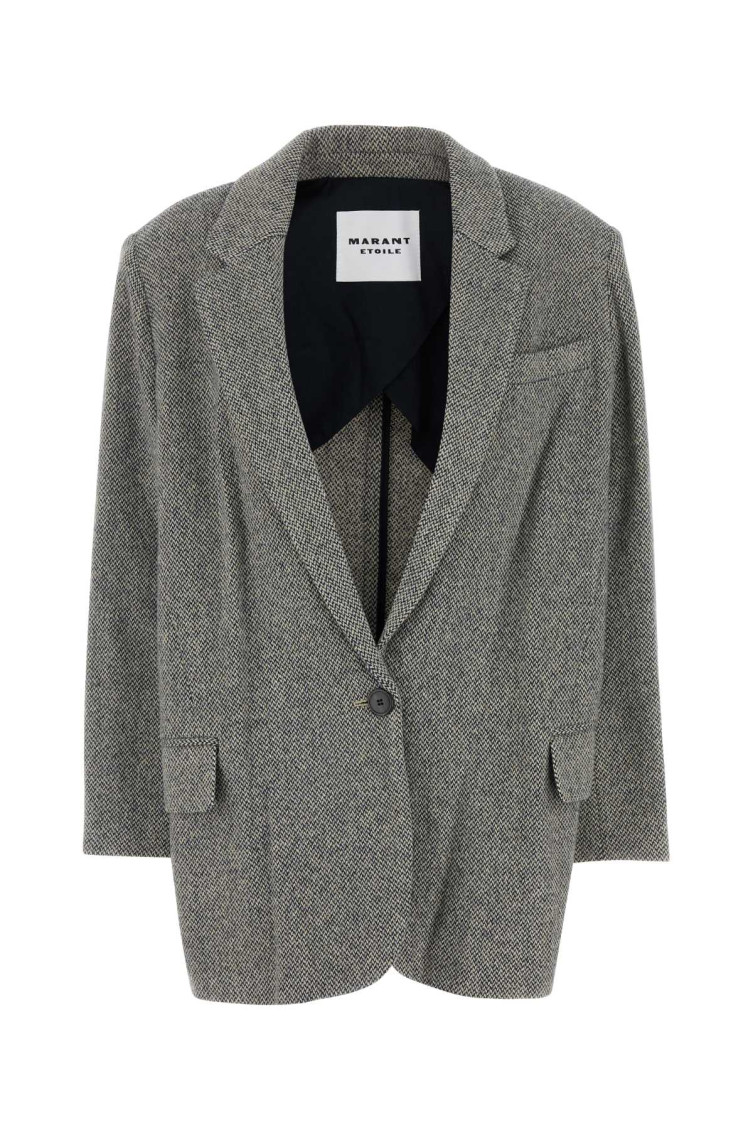 Isabel Marant Grey Single Breasted Blazer In Grey