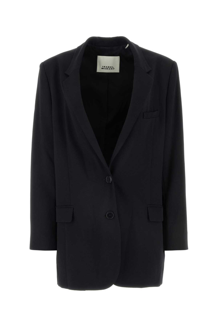 Isabel Marant Black Stretch Polyester Blend Oceany Blazer In Black