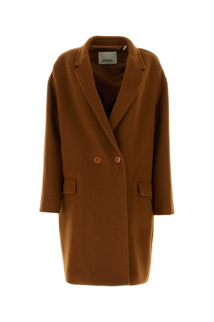 Shop Isabel Marant Brown Single Breasted Trench Coat